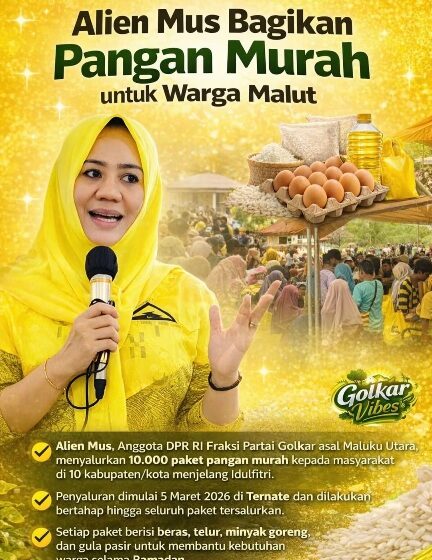  Bantu Kebutuhan Warga di Bulan Ramadan, Alien Mus Bagikan 10.000 Paket Pangan Murah se-Maluku Utara