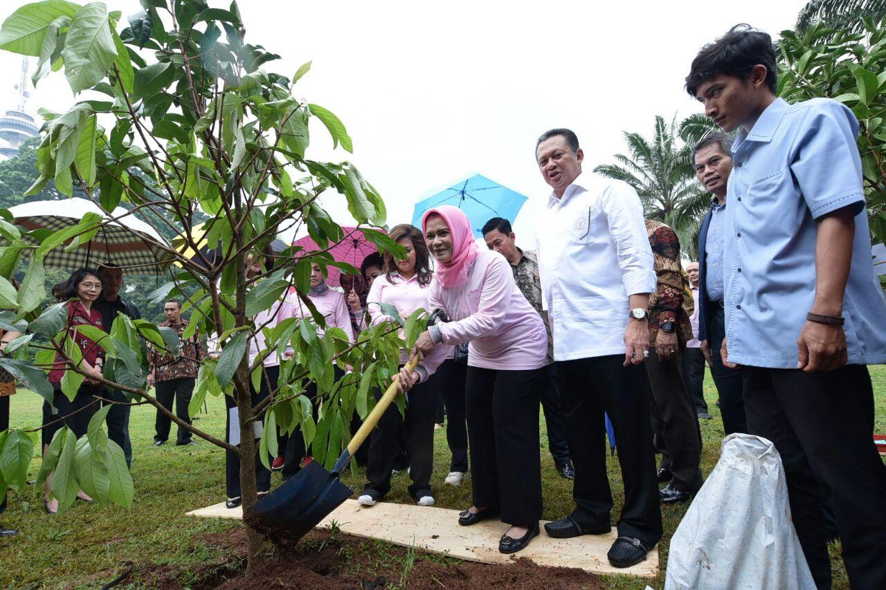  Bamsoet Hadiri Gerakan Penanaman Seribu Pohon di Lingkungan DPR