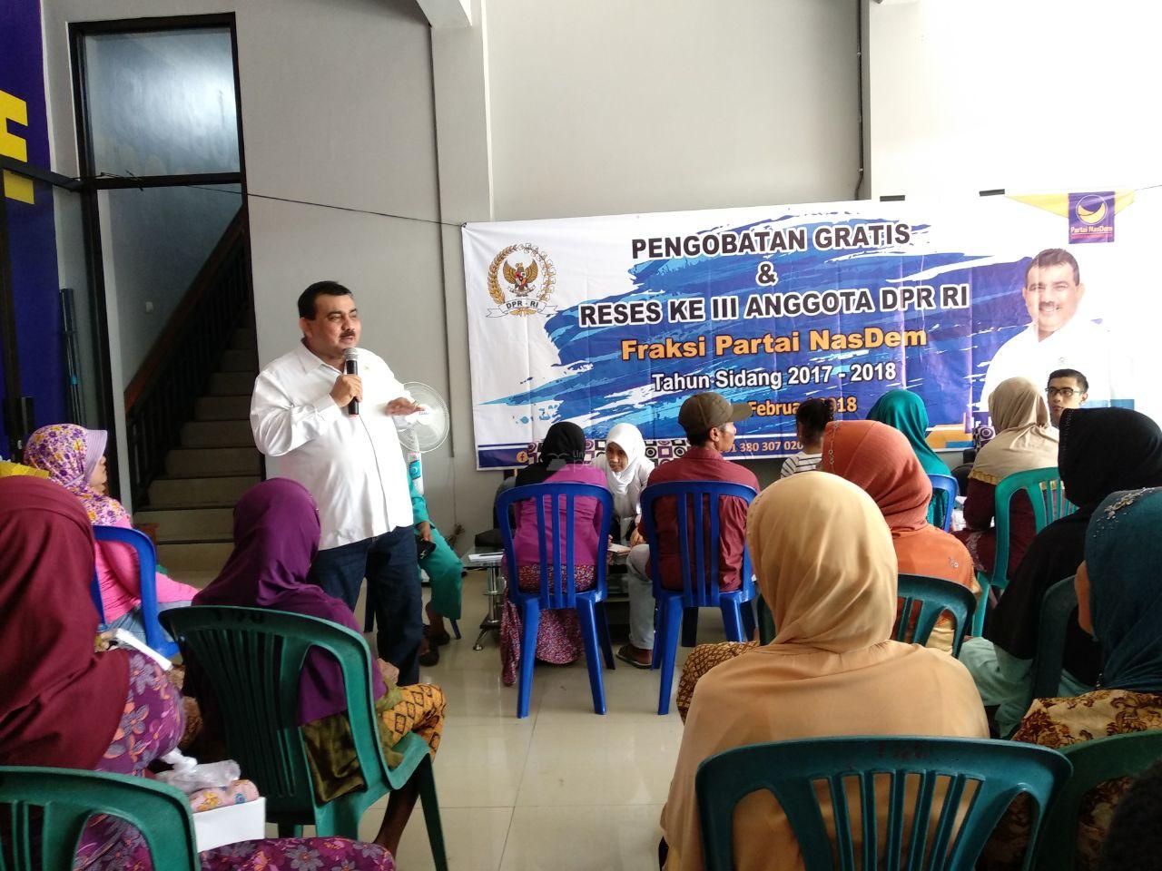  Masa Reses, Anggota DPR Nasdem Ini Gelar Pengobatan Gratis