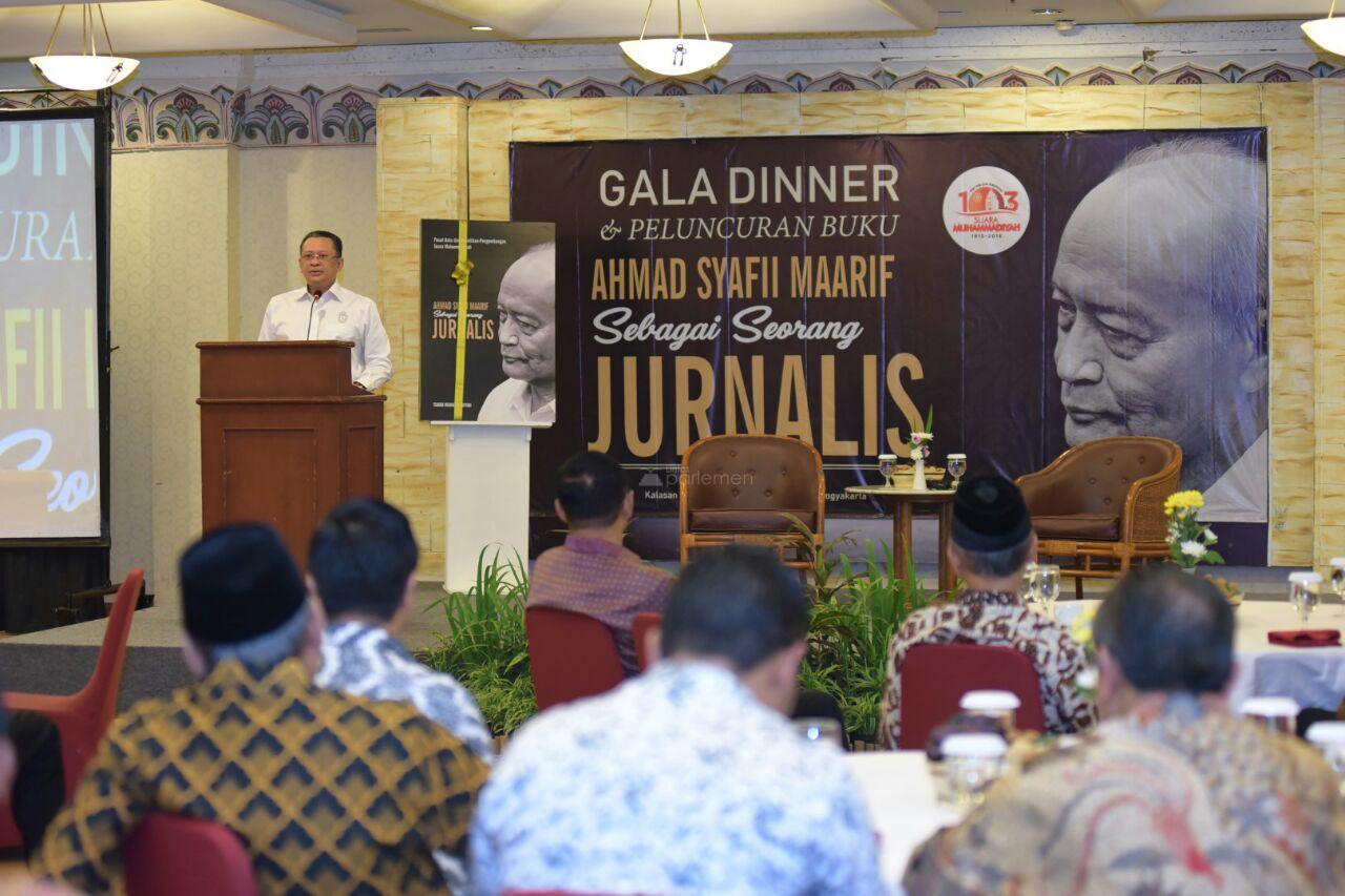  Buya Syafii Luncurkan Buku, Bamsoet: Saya Bisa Terpilih Ketua DPR Karena Nasihat Beliau