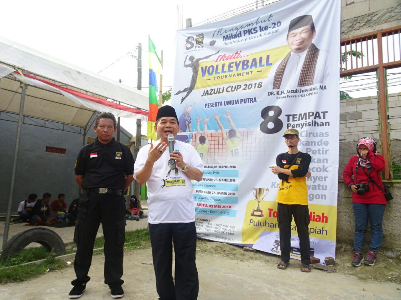  Ketua Fraksi PKS Buka Turnamen Bola Volly “Jazuli Cup 2018”