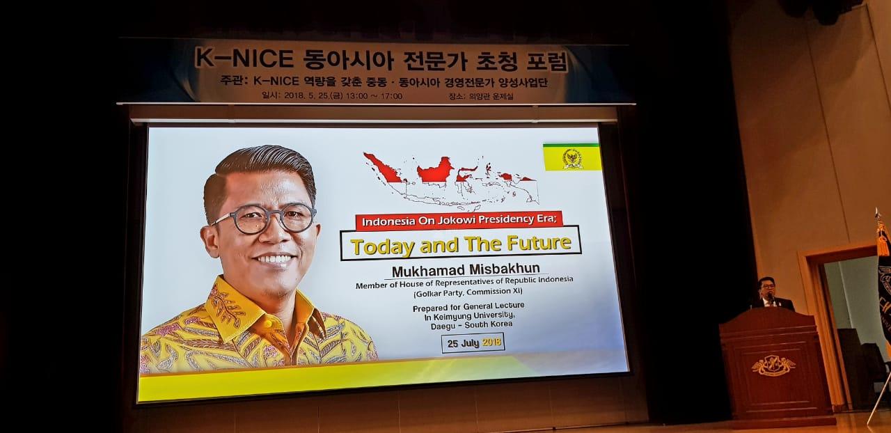  Isi Kuliah Umum di Korea, Misbakhun Sampaikan Program Unggulan Jokowi