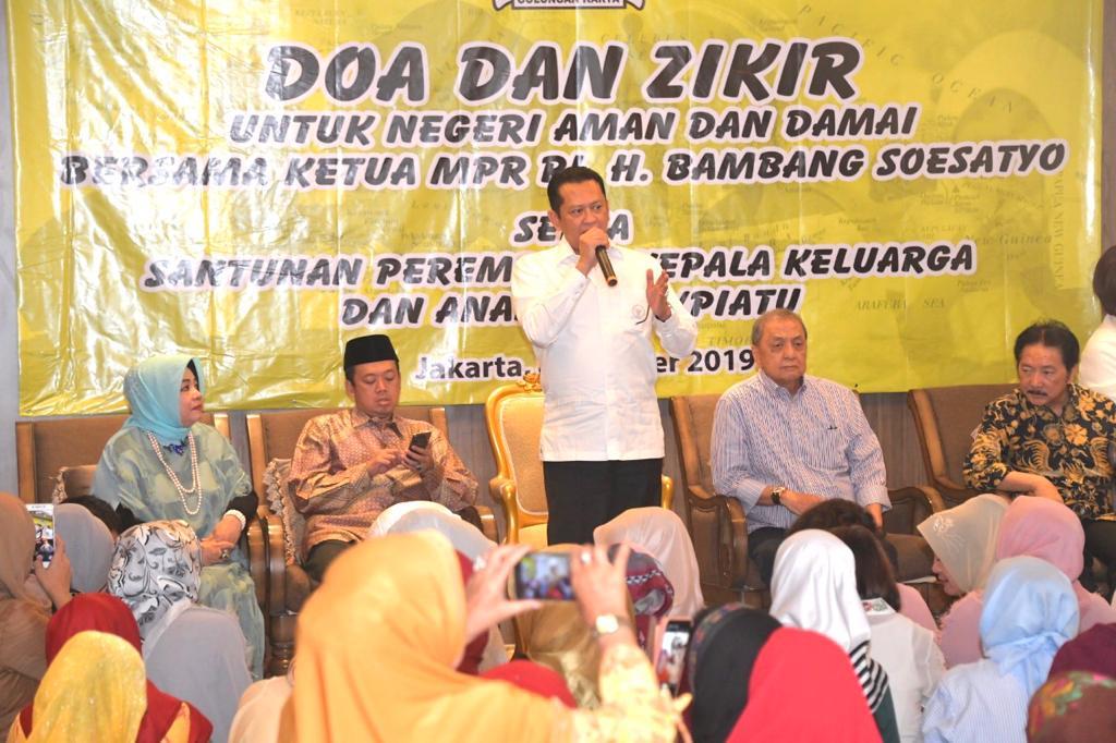  Bamsoet Ajak Semua Elemen Bangsa Sukseskan Pelantikan Presiden