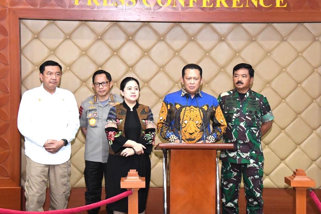  Usai Bertemu Panglima TNI, Kapolri, Setneg dan Kepala BIN, Ketua MPR: Jelang Pelantikan Presiden Situasi Keamanan Kondusif
