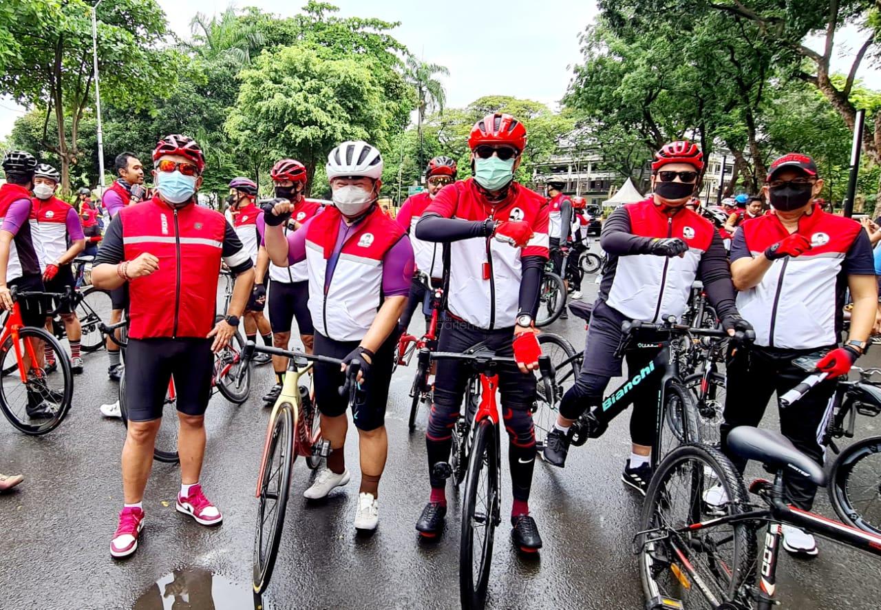  Gowes Bareng GBK-Monas, PDIP Dorong Wartawan Hidup Sehat