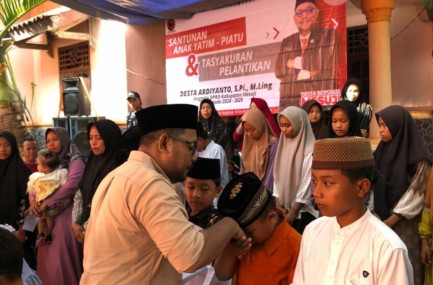  Usai Dilantik Desta Gelar Tasyakuran Santunan Anak Yatim Dirangaki Beri Dukungan ke Syamsuddin-Yulivan