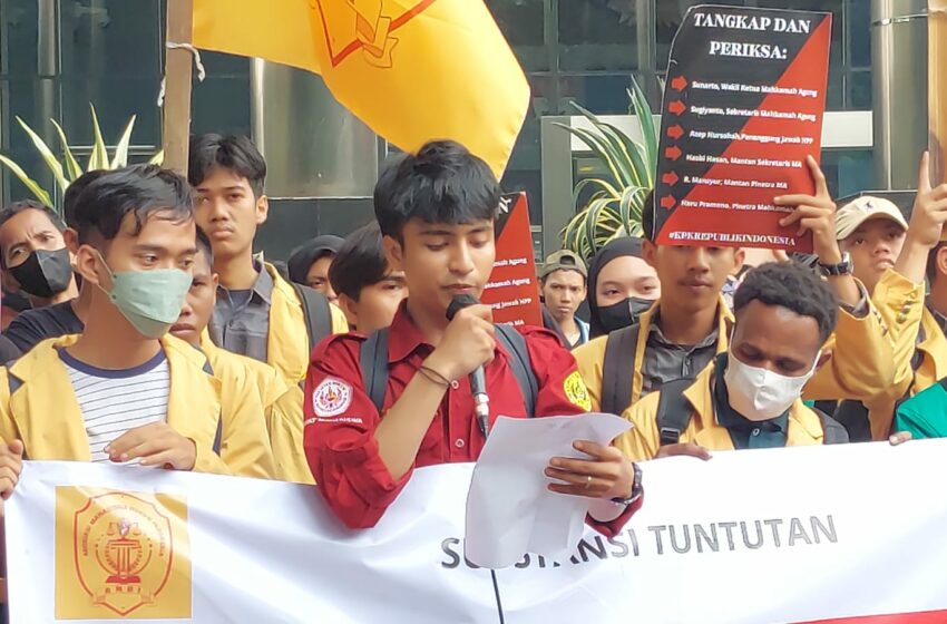  Aliansi Mahasiswa Jakarta Desak KPK Usut Dugaan Korupsi Hakim Agung Senilai Rp97 Miliar