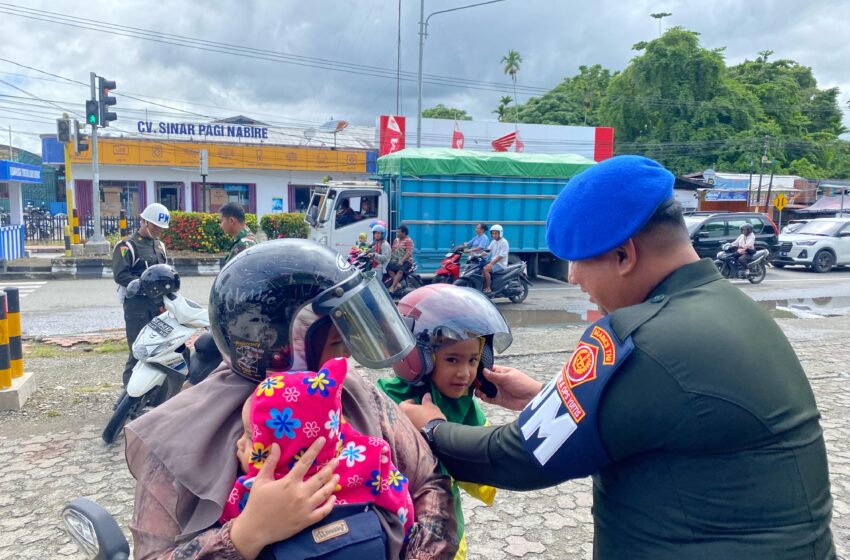  Denpom XVII/1 Nabire Laksanakan Razia Lalu Lintas di Wilayah Kabupaten Nabire, Papua Tengah
