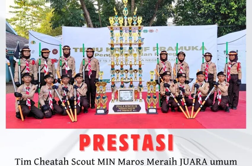  Prestasi Membanggakan Kembali Ditorehkan Siswa MIN Maros Lewat Tim Pramuka Cheatah Scout dengan Juara Umum