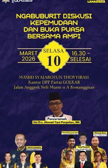  AMPI Gelar Santunan Yatim, Ngabuburit Diskusi Kepemudaan dan Buka Puasa Bersama di Masjid DPP Golkar