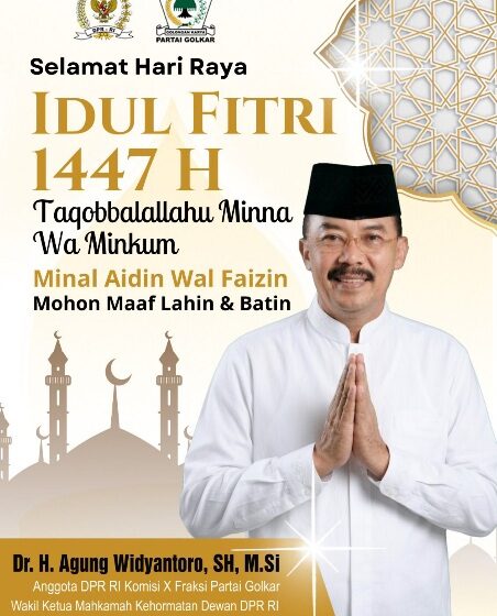  Idulfitri 1447 H: Agung Widyantoro Ajak Warga Jateng IX Perkuat Silaturahmi dan Saling Memaafkan