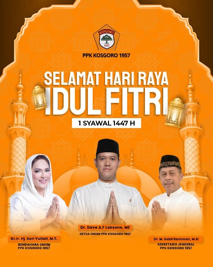  Ketum Kosgoro 1957 Dave Laksono Ajak Masyarakat Perkuat Persatuan di Hari Raya Idul Fitri 1447 H