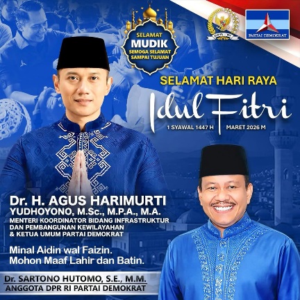  Sartono Hutomo Ajak Perkuat Persatuan di Momentum Idul Fitri 1447 H