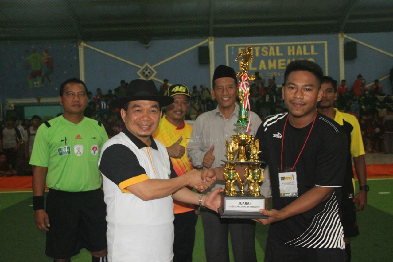  Peserta Membludak, Jazuli Sukses Selenggarakan Turnamen Futsal Generasi Milenial di Serang