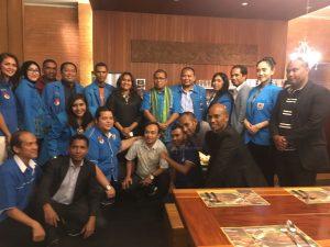 Suasana keakraban tampak dari pertemuan kedua organisassi Kepemudaan Indonesia Timur Leste