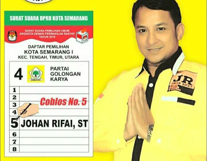  Lebih Dekat dengan Johan Rifai Caleg DPRD Kota Semarang dari Partai Golkar