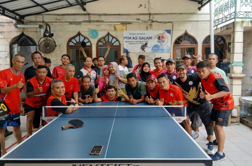  PTM Assalam vs PT Annasriyah Rajut Persaudaraan dengan Bersilaturahmi Sembari Main Pingpong